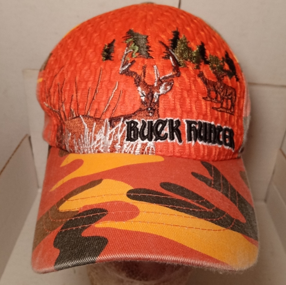 Orange Camo Embroidered Buck Hunter 